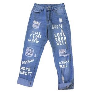 Women Graffiti Jeans Freedom